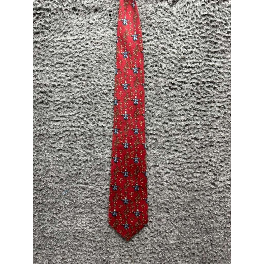 Vintage Burberry London Men's Scarecrow Print 100% Silk Tie Multicolor One Size